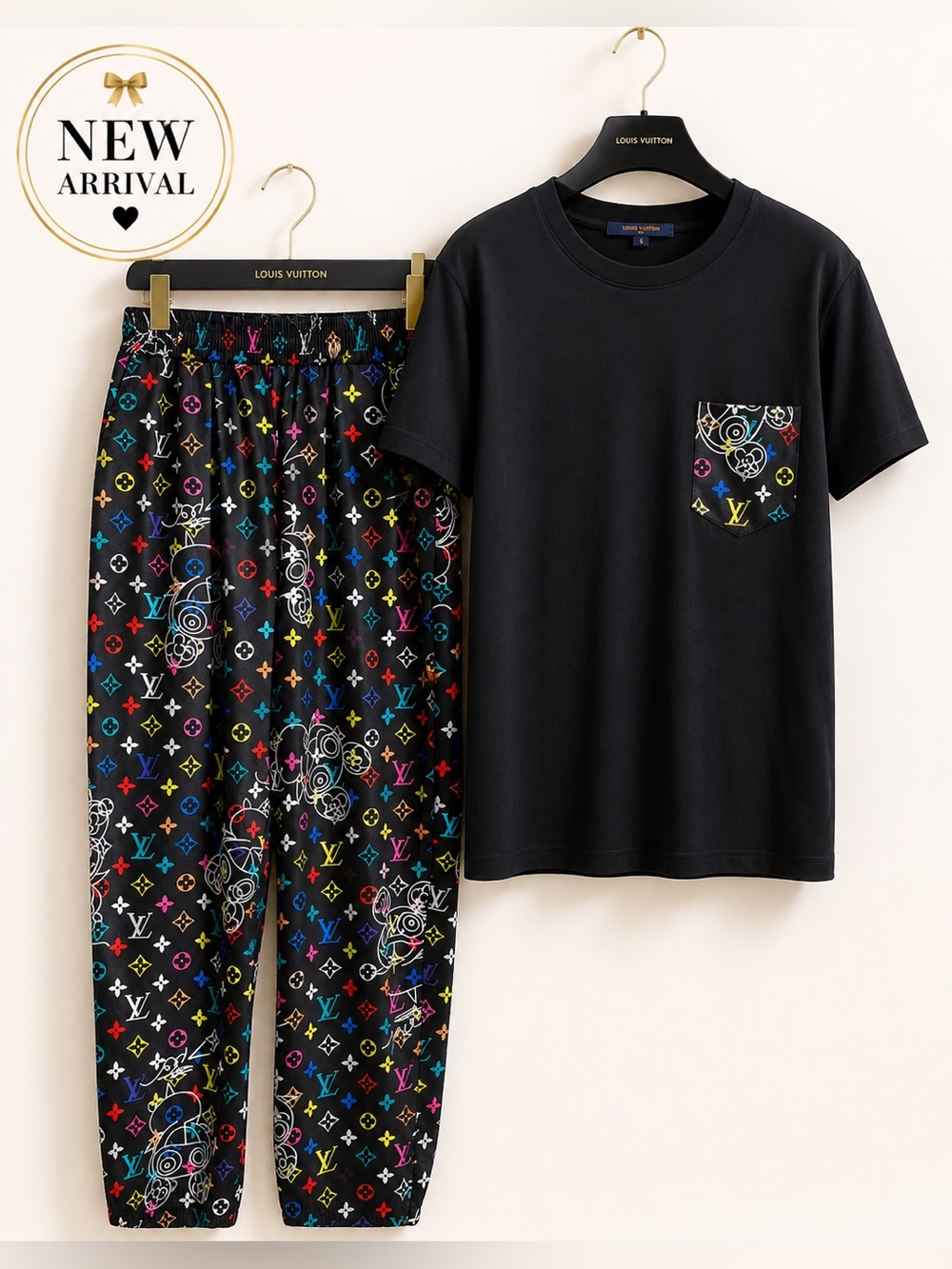 🖤 Women’s Multicolor Monogram Two-Piece Set 🖤